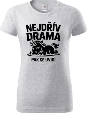 Nejdřív drama, černý potisk