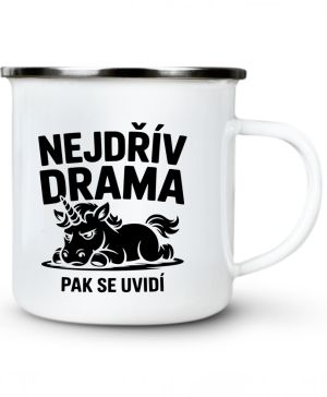 Nejdřív drama, černý potisk