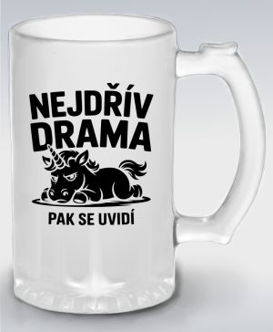 Nejdřív drama, černý potisk