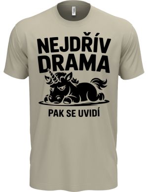 Nejdřív drama, černý potisk