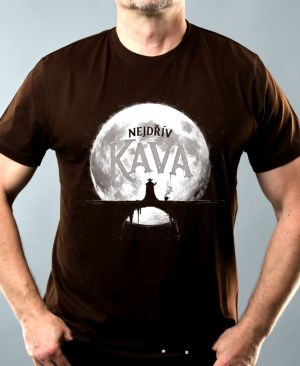 Nejdřív káva, bílý tisk