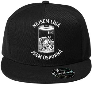 Nejsem líná, jsem úsporná, bílý potisk