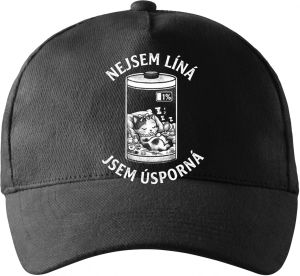 Nejsem líná, jsem úsporná, bílý potisk