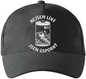 Nejsem líný jsem úsporný, bílý potisk