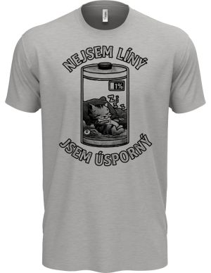 Nejsem líný jsem úsporný, černý potisk