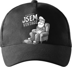 Nejsem starý, jsem vintage, bílý tisk