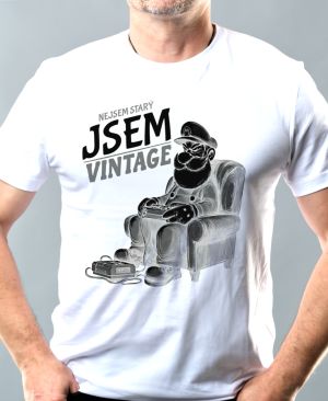 Nejsem starý, jsem vintage, černý tisk