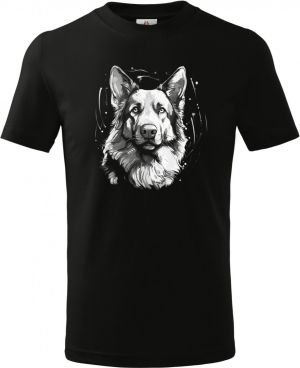 Německý ovčák , bílý tisk