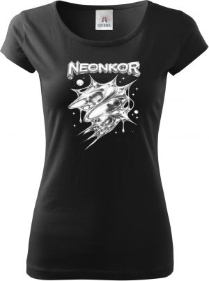 Neonkor, tekutý kov, bílý tisk