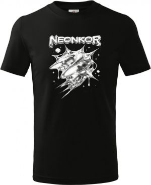 Neonkor, tekutý kov, bílý tisk