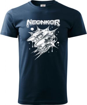Neonkor, tekutý kov, bílý tisk