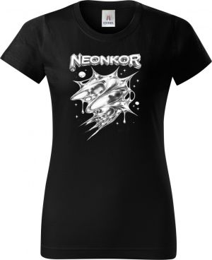 Neonkor, tekutý kov, bílý tisk