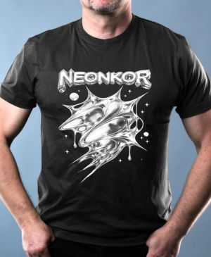 Neonkor, tekutý kov, bílý tisk