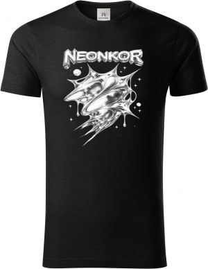 Neonkor, tekutý kov, bílý tisk