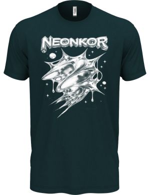 Neonkor, tekutý kov, bílý tisk