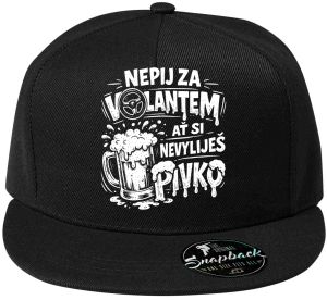 Nepij za volantem, bílý potisk