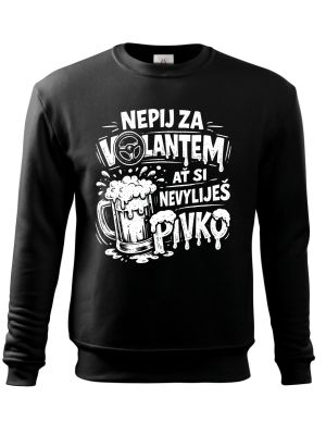 Nepij za volantem, bílý potisk