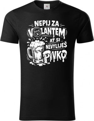 Nepij za volantem, bílý potisk