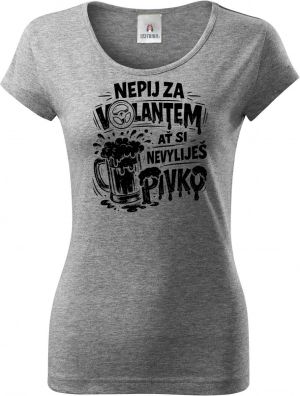 Nepij za volantem, černý potisk