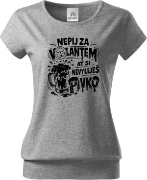 Nepij za volantem, černý potisk