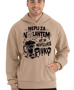 Nepij za volantem, černý potisk