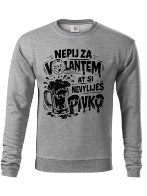 Nepij za volantem, černý potisk