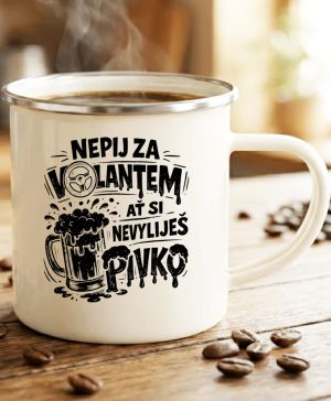 Nepij za volantem, černý potisk