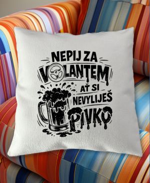 Nepij za volantem, černý potisk