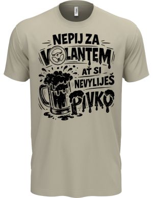 Nepij za volantem, černý potisk