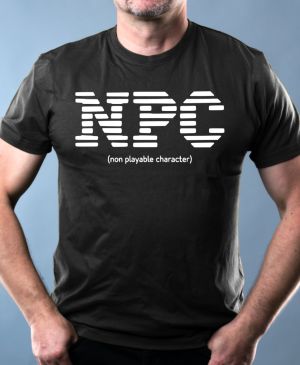 NPC, non playable character, bílý tisk
