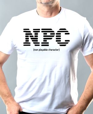 NPC, non playable character, černý tisk