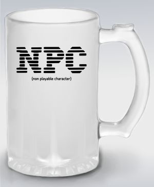 NPC, non playable character, černý tisk