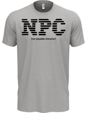 NPC, non playable character, černý tisk