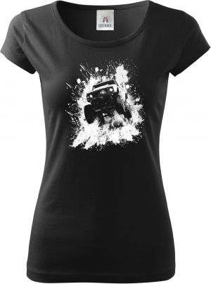 Offroad ve skoku, bílý tisk