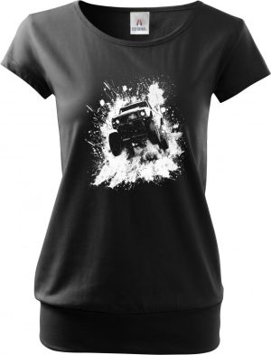 Offroad ve skoku, bílý tisk