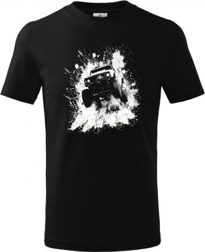 Offroad ve skoku, bílý tisk