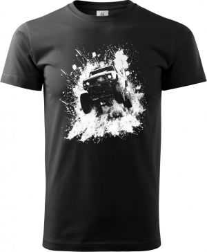 Offroad ve skoku, bílý tisk