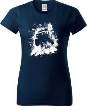 Offroad ve skoku, bílý tisk