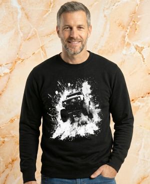 Offroad ve skoku, bílý tisk