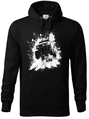 Offroad ve skoku, bílý tisk