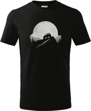 Offroad západ, bílý tisk