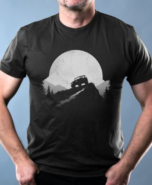 Offroad západ, bílý tisk