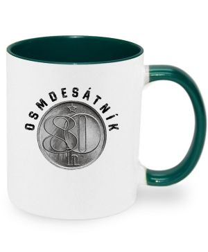 Osmdesátník, ideální dárek k narozeninám, bílý potisk