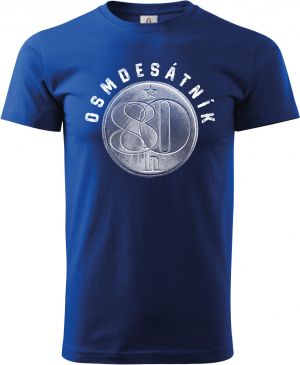 Osmdesátník, ideální dárek k narozeninám, bílý potisk