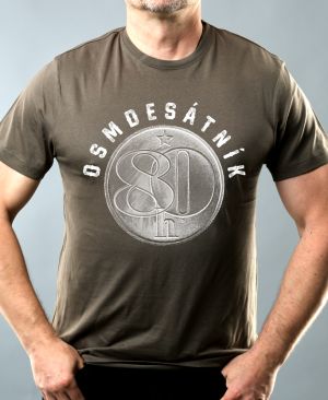 Osmdesátník, ideální dárek k narozeninám, bílý potisk