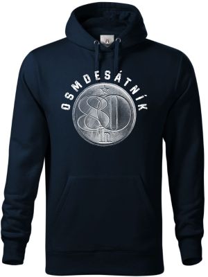 Osmdesátník, ideální dárek k narozeninám, bílý potisk