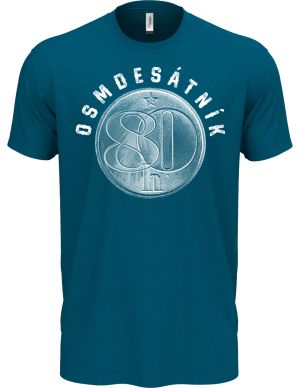 Osmdesátník, ideální dárek k narozeninám, bílý potisk