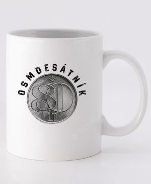 Osmdesátník, ideální dárek k narozeninám, černý potisk