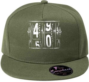 Padesátka na tachometru, bílý tisk