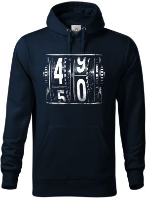 Padesátka na tachometru, bílý tisk